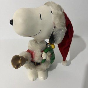 Snoopy Santa Christmas Musical Tune Animated Figure